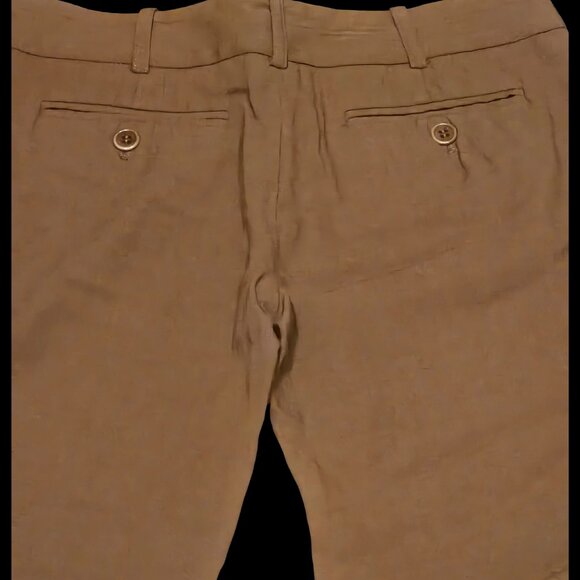 BCBG MAX AZRIA Camel Wide Leg Linen Pants | Size 2 | Luxe Casual - Picture 4 of 5